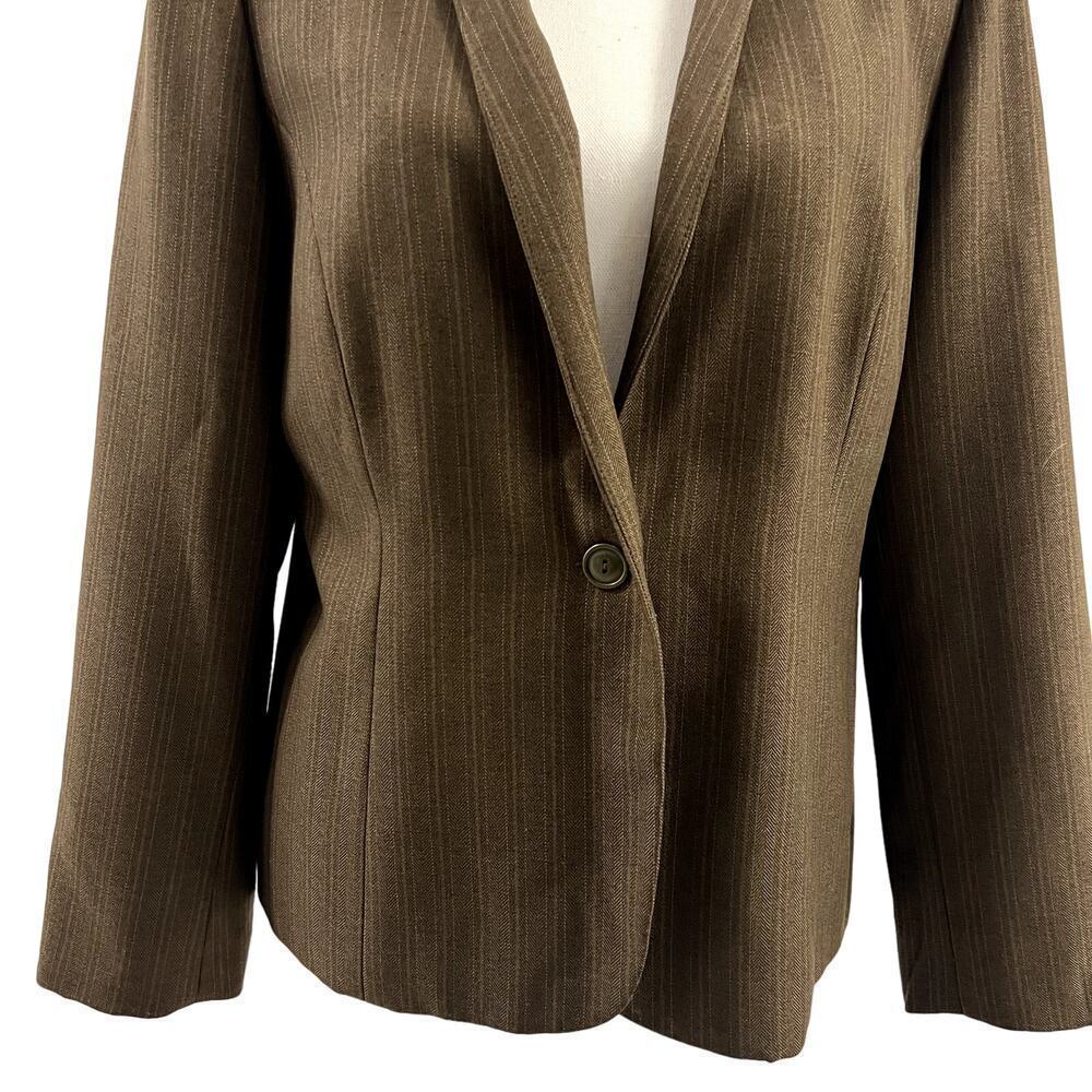 Alfred Dunner Brown Oversized Blazer Size 12 - Picture 2 of 6